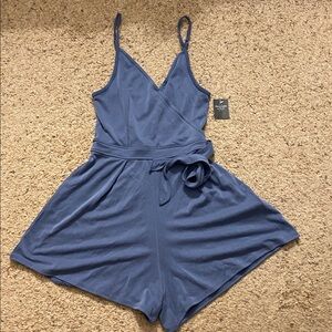 Abercrombie & Fitch Romper Women's XXS P Blue Wrap Front